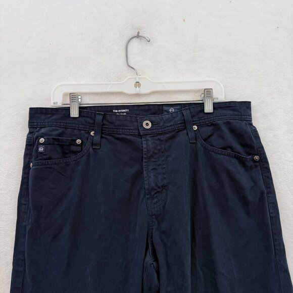 AG Adriano Goldschmied The Everett Pants Mens 33x32 (34x29) Black Slim Straight - Picture 9 of 14